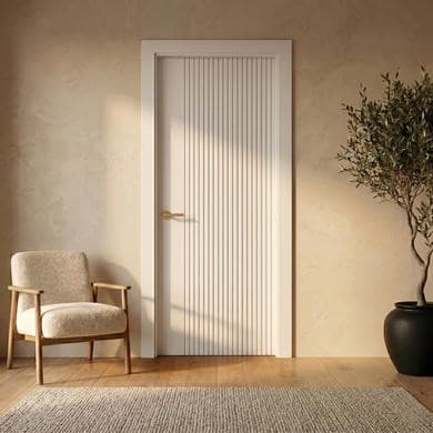 Internal White Laminate Door - Pre-Finished - Stria - XL Joinery