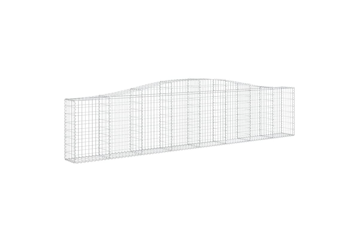 vidaXL 153404 Arched Gabion Basket 400x30x80/100cm Galvanised Iron
