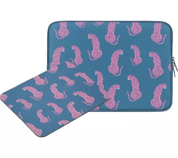 GOJI G15SLBUN26 15.6" Laptop Sleeve & Mouse Mat - Blue