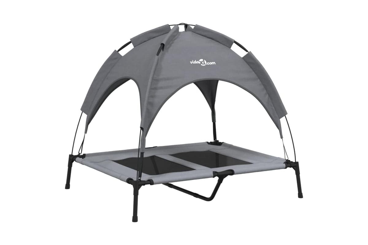Dog Bed With Canopy Anthracite Oxford Fabric And Steel