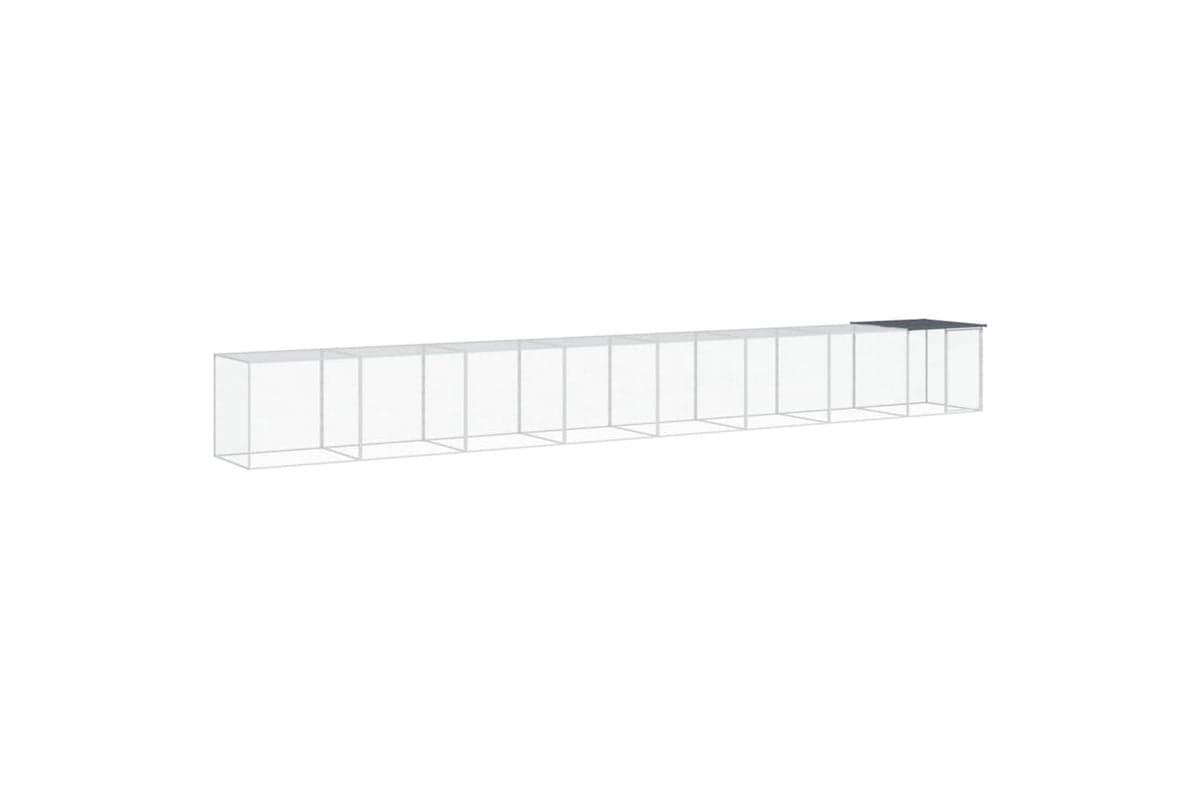 vidaXL 3189042 Chicken Cage With Roof Anthracite 803x98x90cm Galvanised Steel