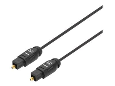 MANHATTAN - Toslink Digital Optical AudioCable, 1m, Male/Male, Toslink S/PDIF, Gold plated contacts, Lifetime Warranty, Polybag - digital audio cable (optical) - 1 m