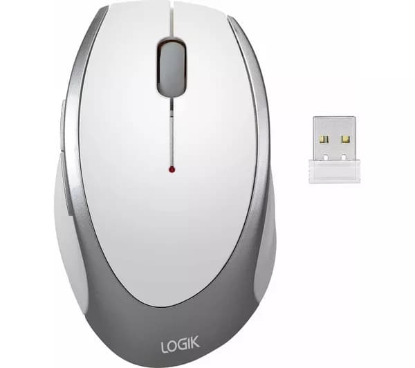 LOGIK LWLMWH23 Wireless Optical Mouse - White