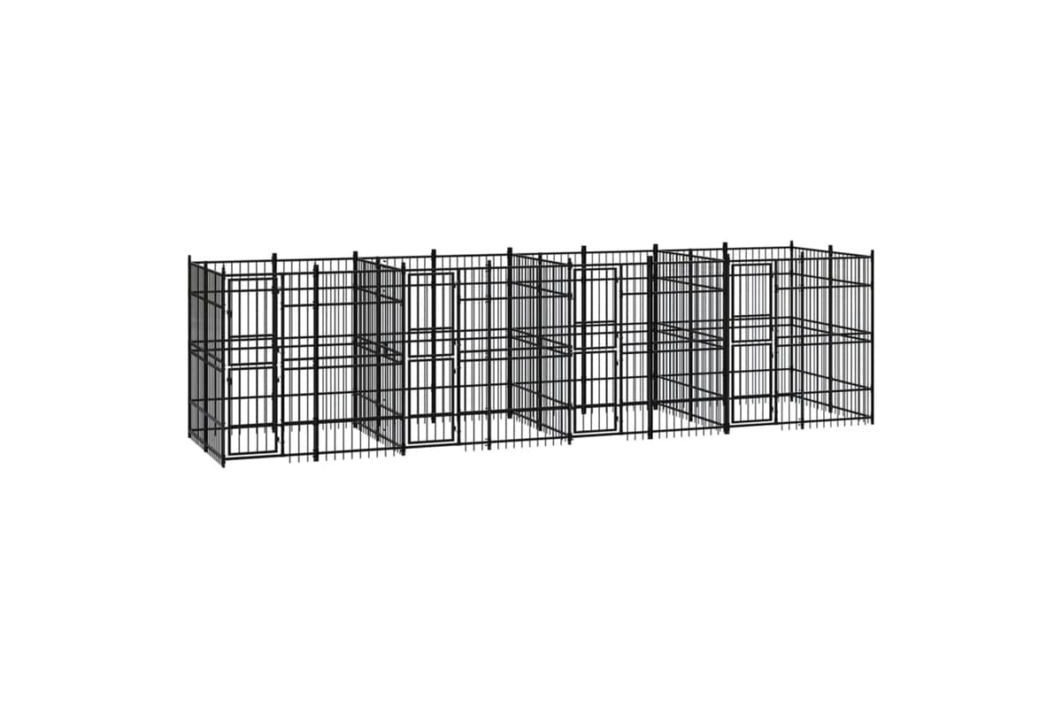 Vidaxl 3098012 Outdoor Dog Kennel Steel 14.75 M2