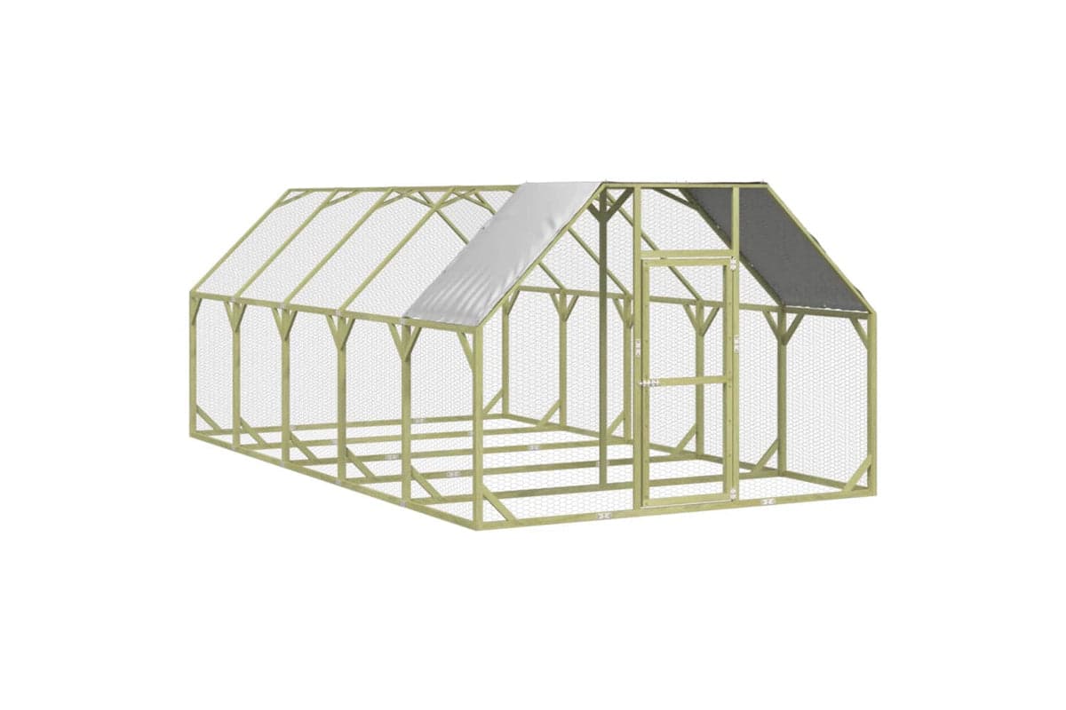vidaXL 3102991 Chicken Coop 268x500x190cm Impregnated Solid Wood Pine
