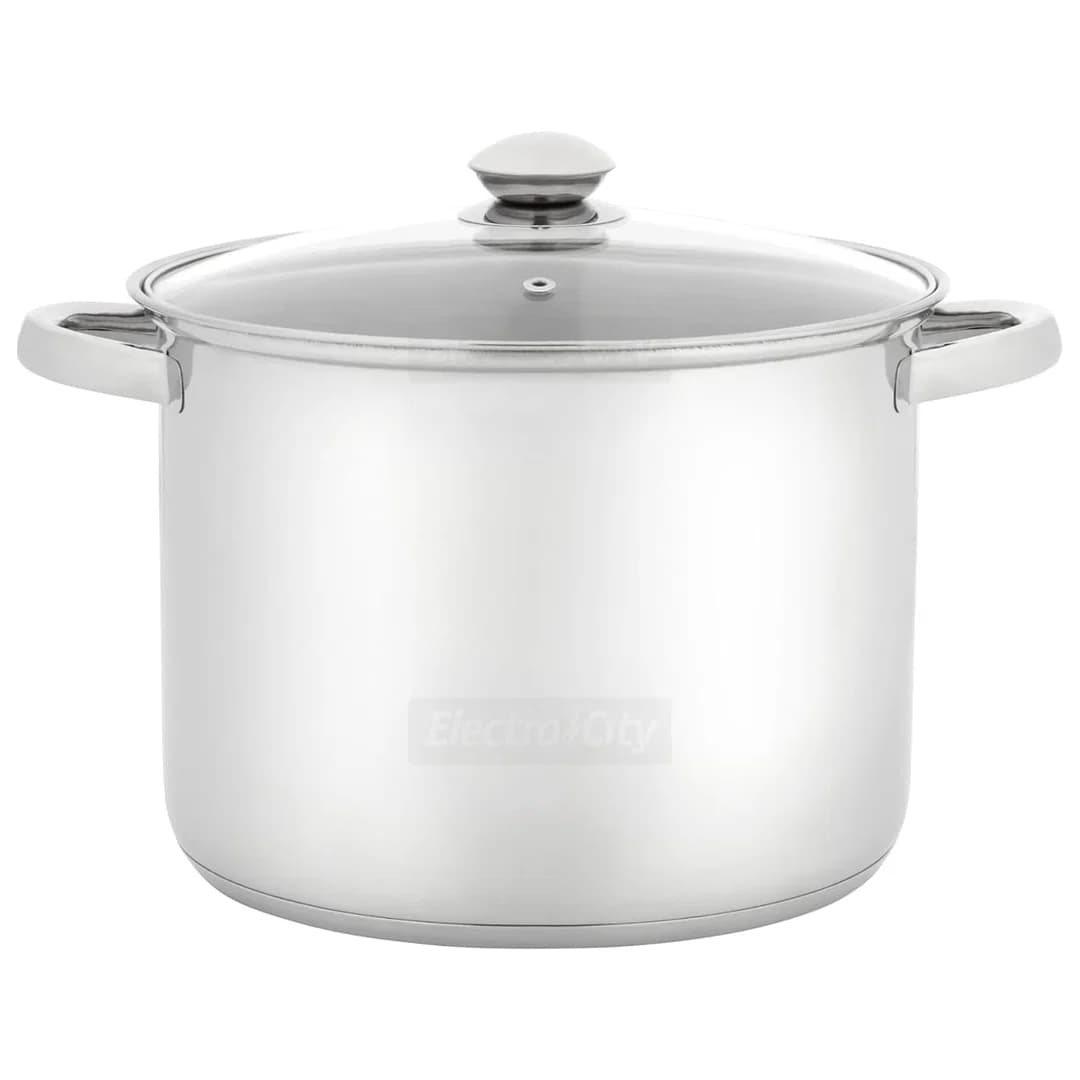 Judge Essentials 8.5 Litre Stock Pot with Glass Lid | Stainless Steel