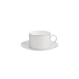 Gio Platinum Teacup & Saucer Two-Piece Set