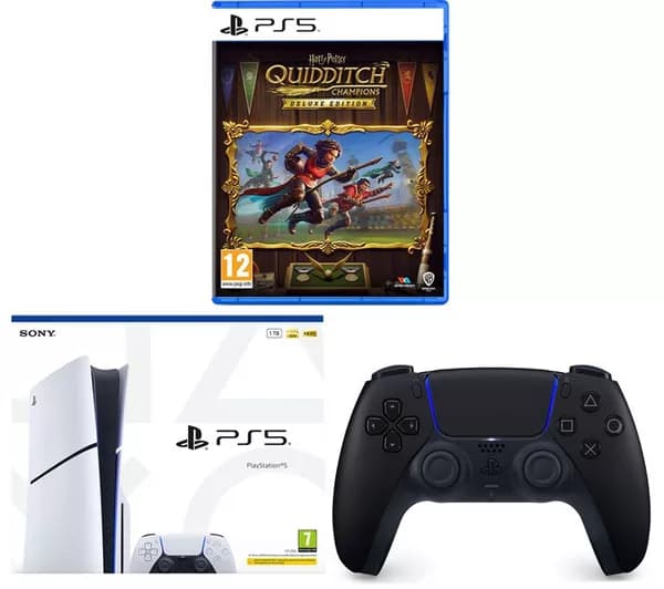 SONY PlayStation 5 with DualSense Wireless Controller & Harry Potter: Quidditch Champions Deluxe Edition Bundle