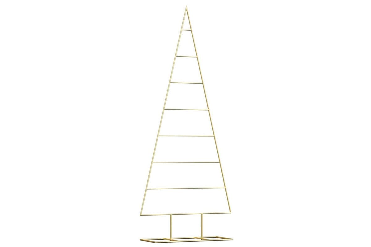 Vidaxl Metal Christmas Tree With Stand Gold 150 Cm Powder-coated Steel