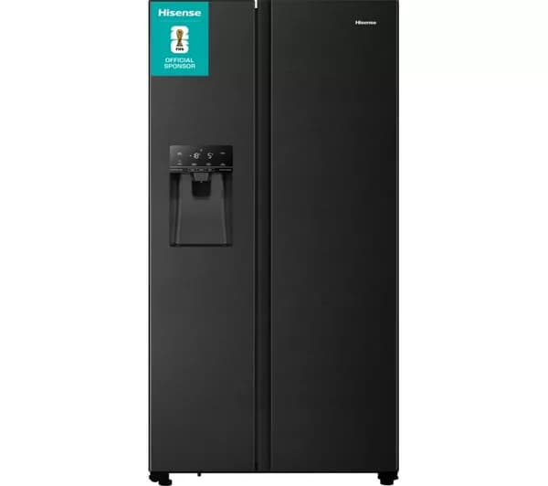 HISENSE RS694N4TFE American-Style Fridge Freezer - Black Stainless Steel
