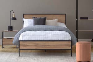 Zion Bed Frame | Small Double | 4ft | Oak Effect