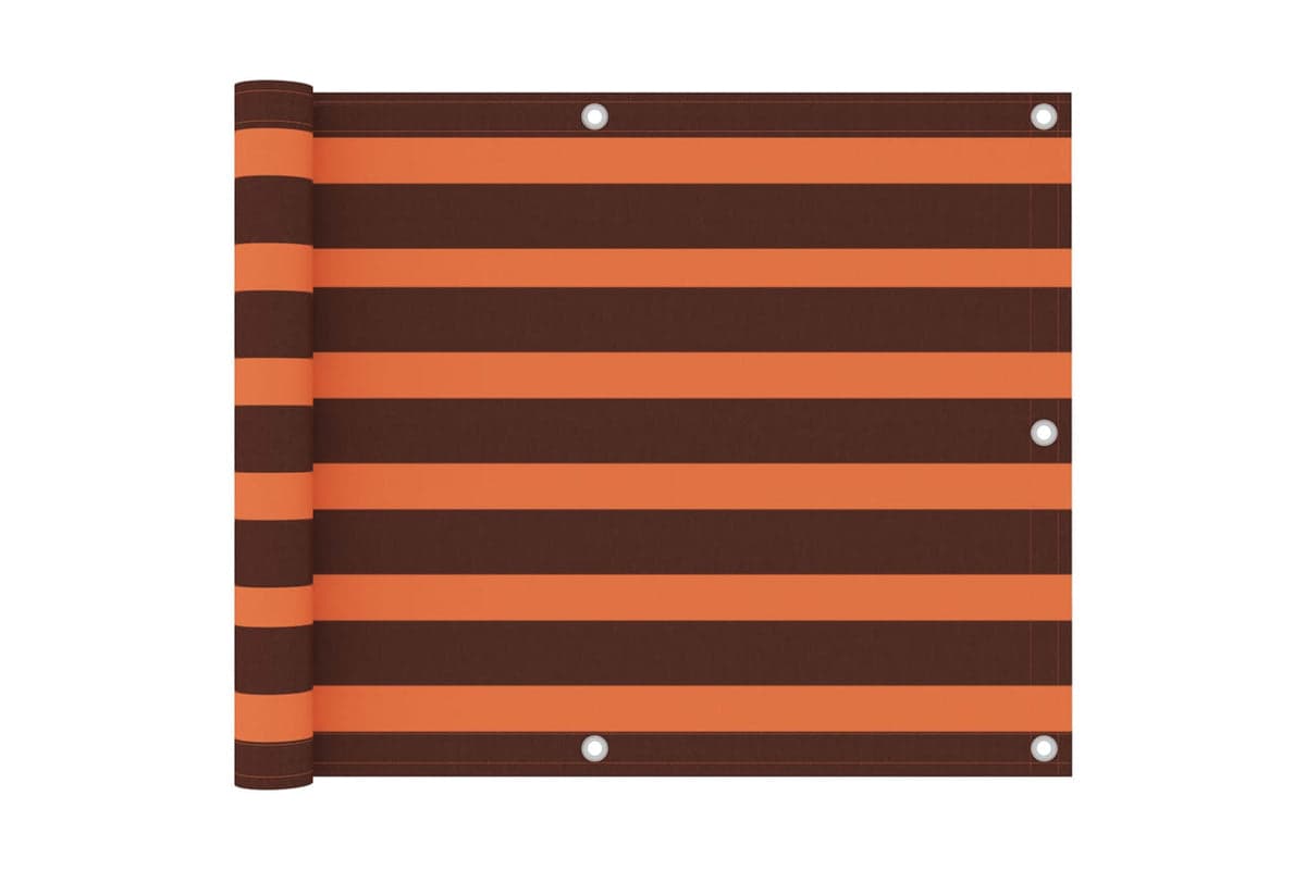 vidaXL 134925 Balcony Screen Orange And Brown 75x400cm Oxford Fabric
