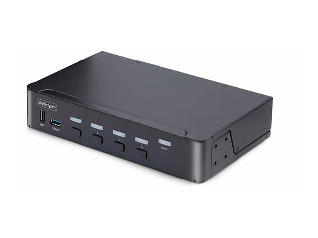STARTECH.COM - Startech 4-Port DisplayPort 1.4 KVM Switch, 8K 60Hz / 4K 144Hz, 2x USB 3.0 Ports, 4x USB 2.0 Ports, Hotkey Switching, TAA Compliant (D86A2-4-PORT-8K-KVM) - KVM / audio / USB switch - 4 x KVM / audio / USB - 1 local user - desktop - TAA Compliant