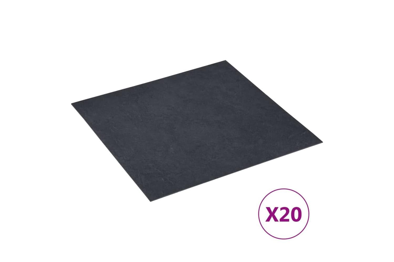 Vidaxl Self-adhesive Flooring Planks 20 Pcs Pvc 1.86 Sq M Black Marble