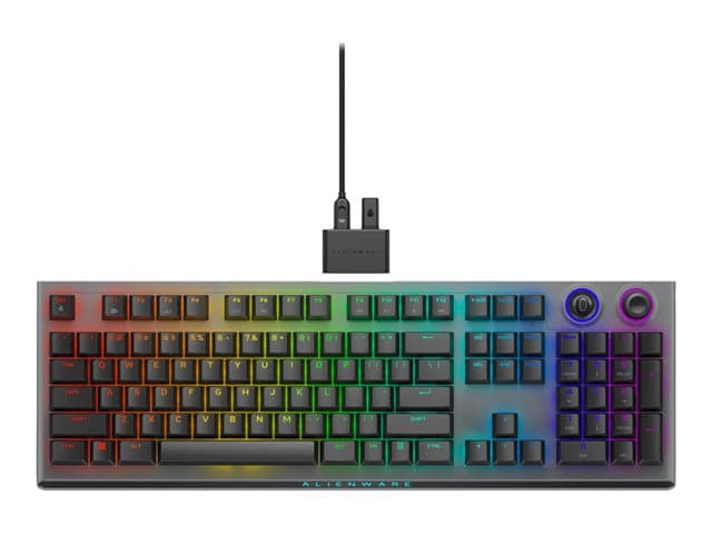 DELL - Alienware Tri-Mode AW920K - keyboard - QWERTY - US - Dark Side of the Moon Input Device