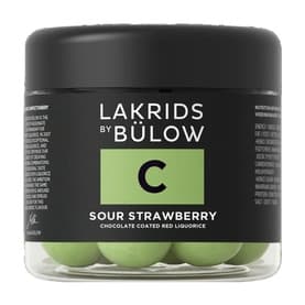 LAKRIDS BY BULOW Sour Strawberry Chocolate Coated Liquorice