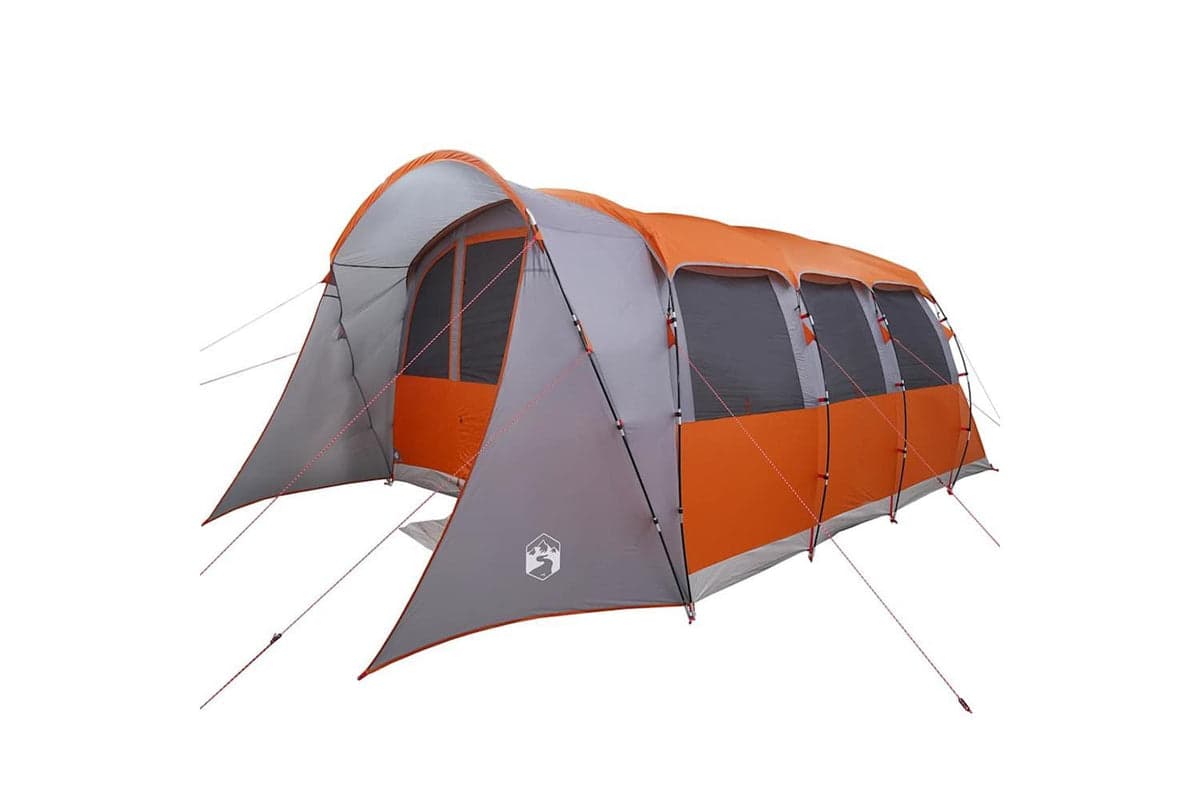 Vidaxl Family Tent With Roof Grey And Orange 576 X 325 X 213 Cm