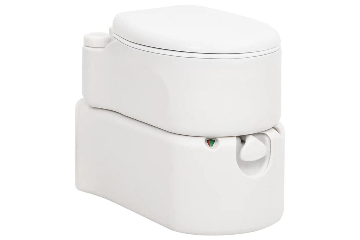 Vidaxl Integrated Camping Toilet White 24+17 L Hdpe&enamel