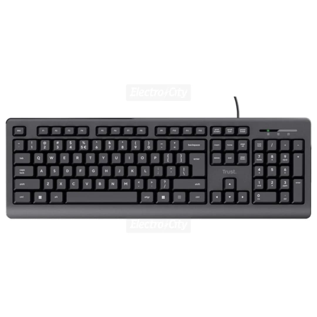 Trust Primo Full Size Wired Keyboard | Black