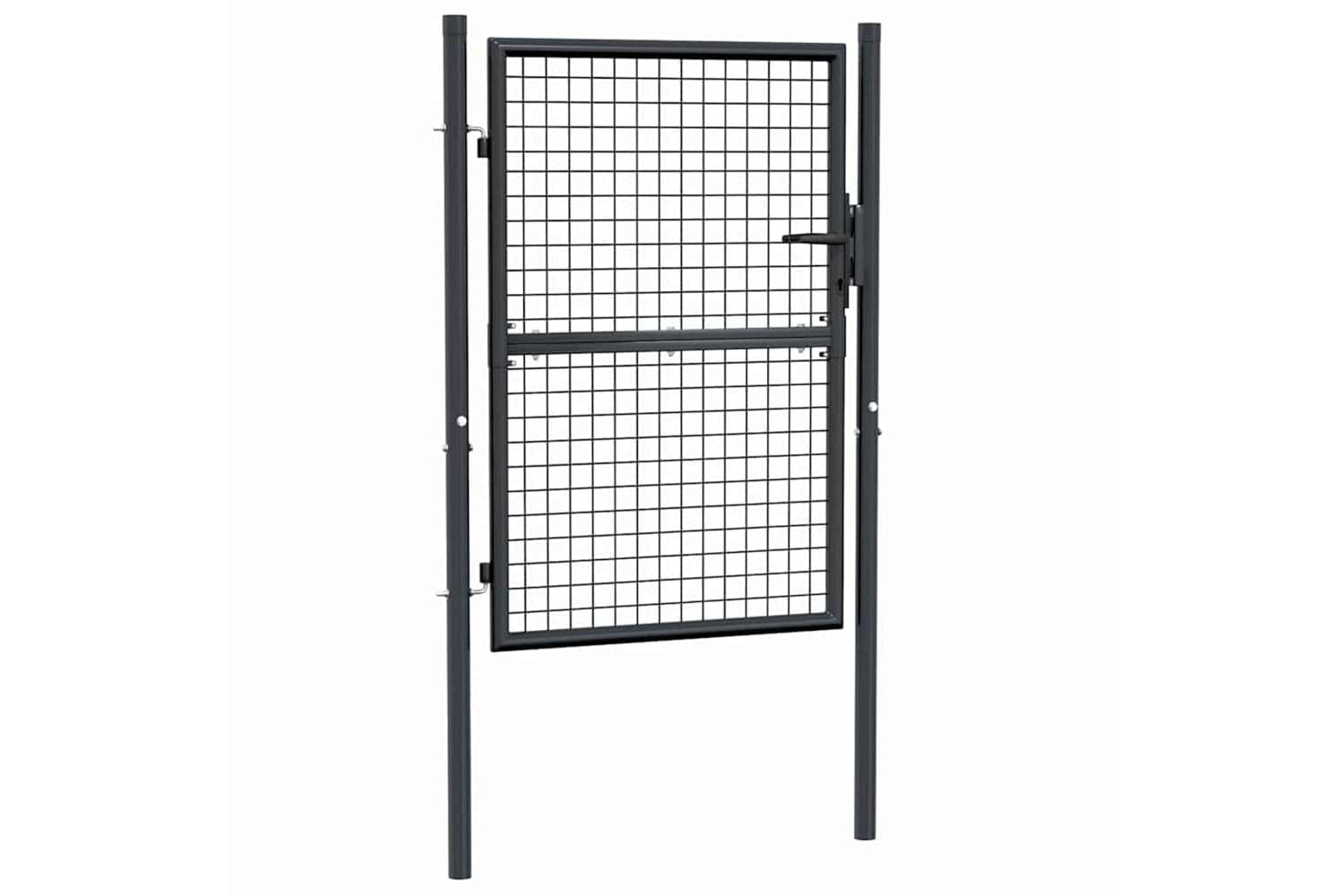 vidaXL 145772 Mesh Garden Gate Galvanised Steel 100x175cm Grey