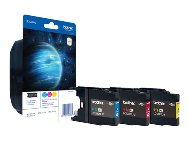 BROTHER - LC1280XL Rainbow-Pack - 3-pack - high capacity - yellow, cyan, magenta - original - ink cartridge