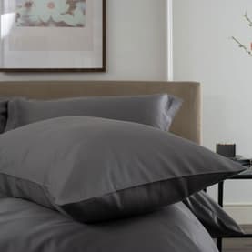 200 Thread Count 100% Cotton Standard Pillowcase Charcoal