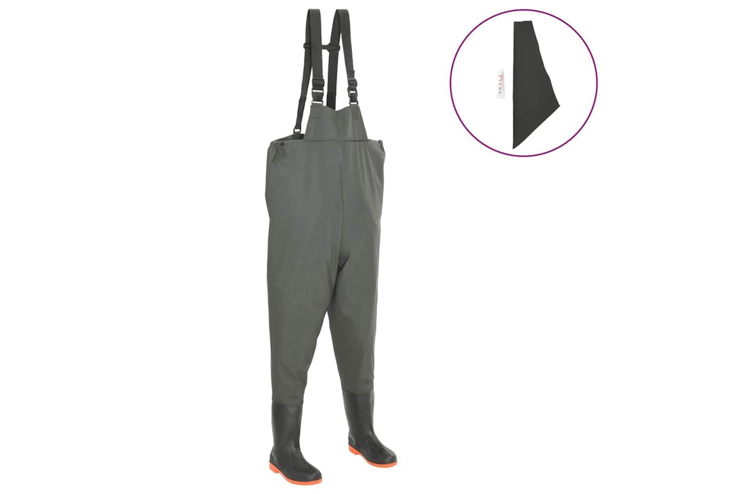 Vidaxl 133659 Wading Pants With Boots Green Size 44