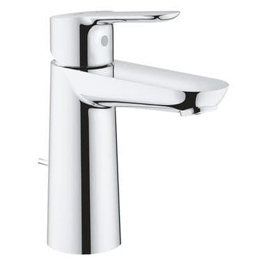 Grohe BauEdge Mono Basin Mixer Tap with Waste - Chrome
