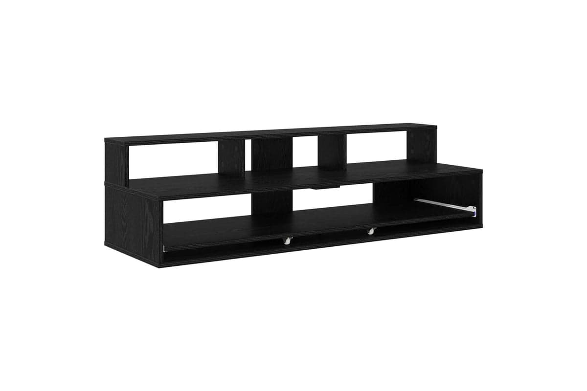 Vidaxl Studio Desk Black Oak 130 X 425 X 36 Cm Engineered Wood