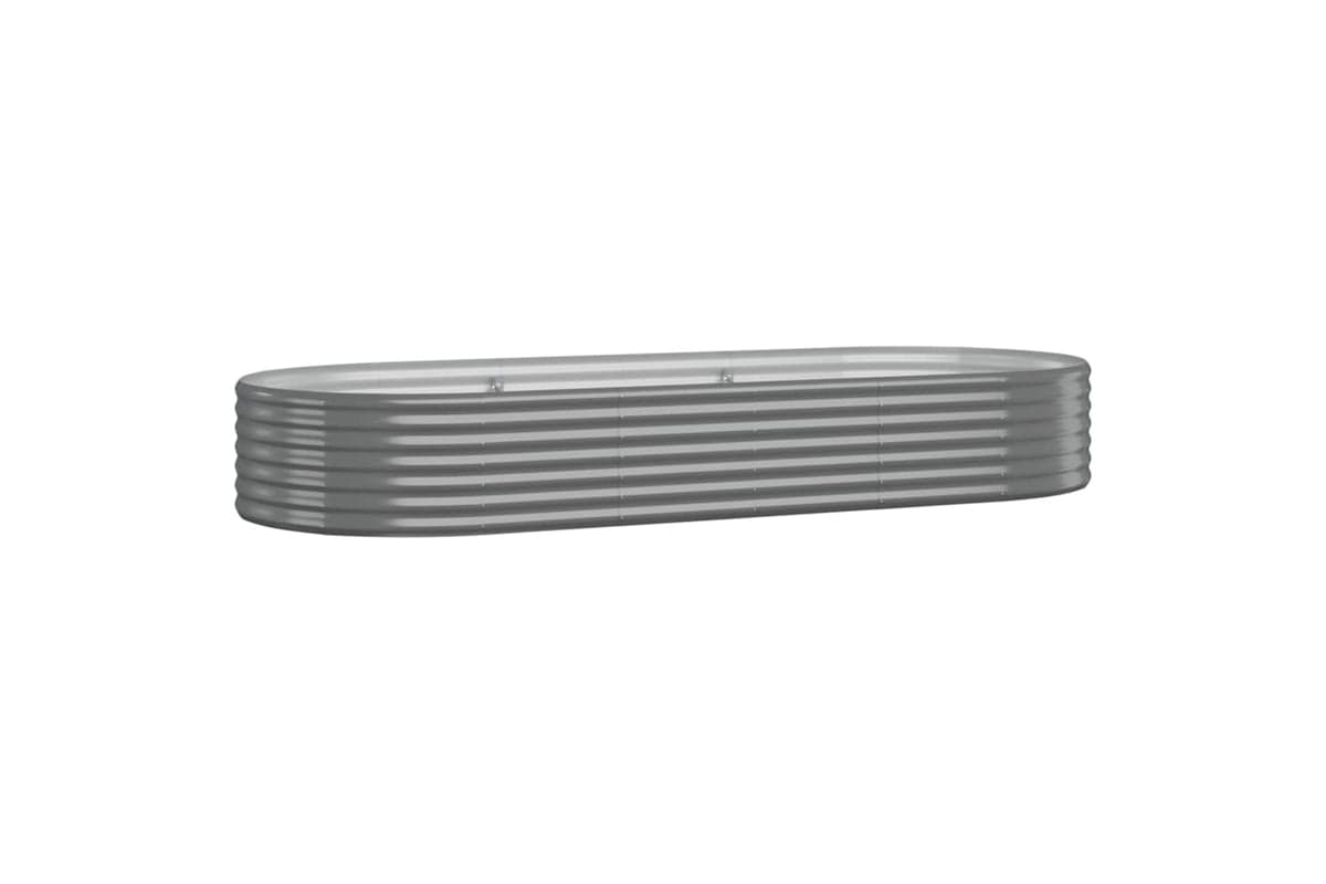 vidaXL 318994 Garden Raised Bed Powder-coated Steel 249x100x36cm Grey