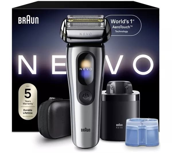 BRAUN NEVO15000C Electric Wet & Dry Foil Shaver - Silver