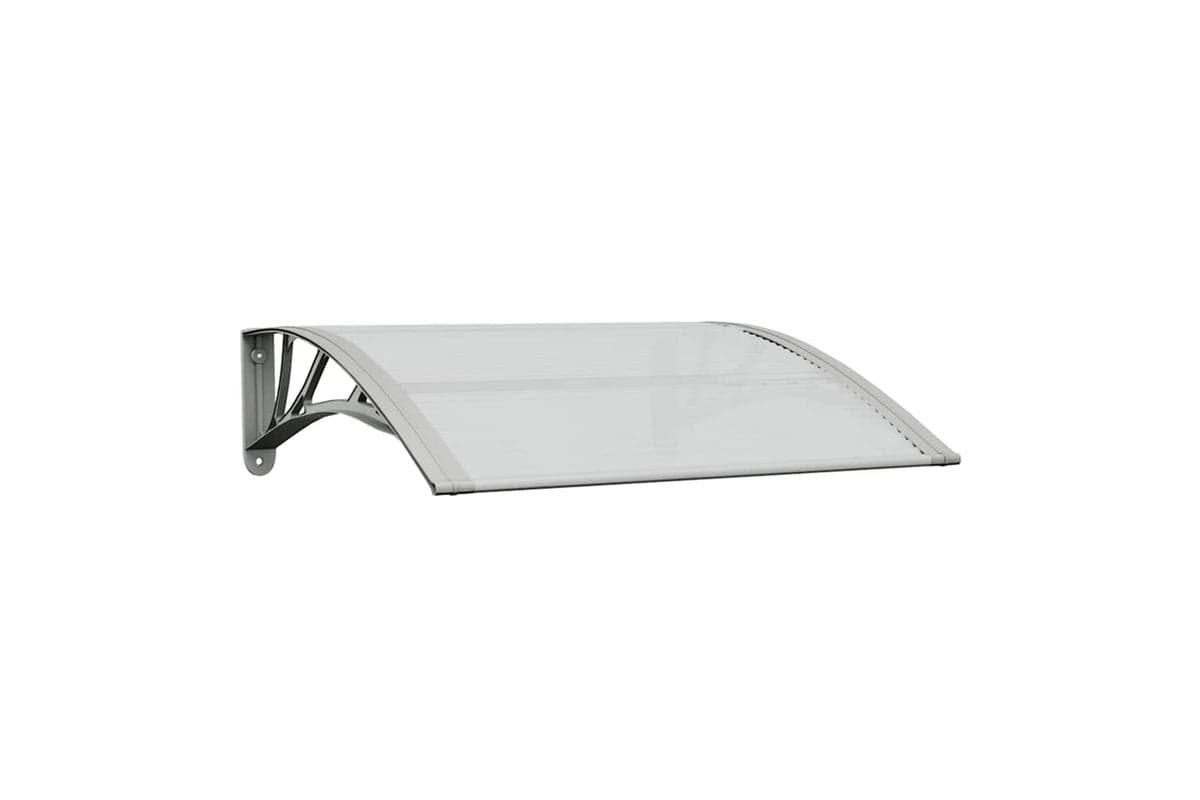 vidaXL 153586 Door Canopy Grey And Transparent 80x80cm Polycarbonate