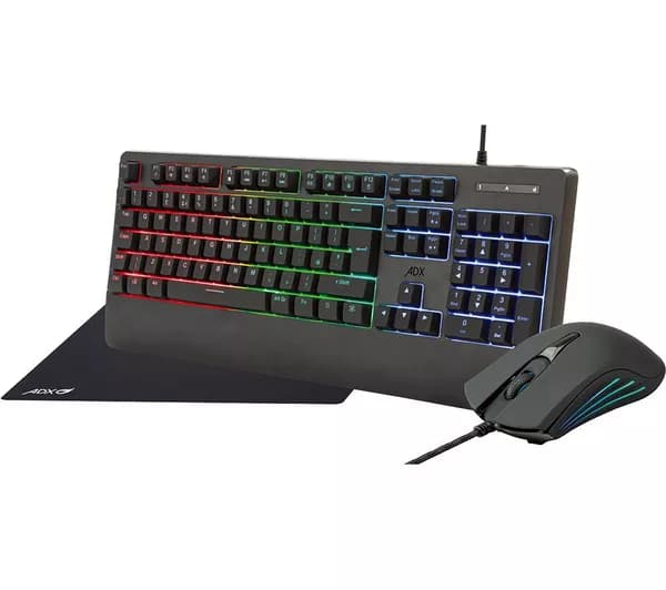 ADX ADX Firebundle Wired Combo Gaming Keyboard & Mouse Set - Black