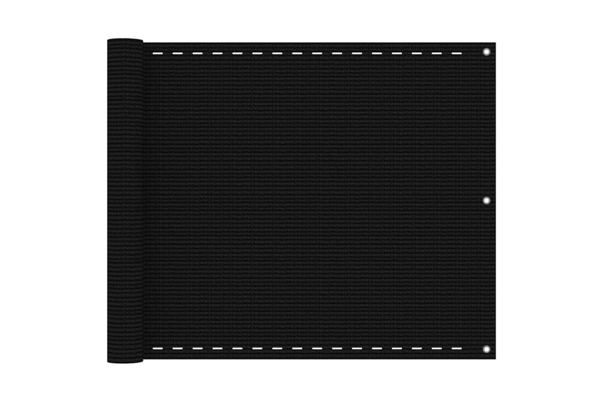vidaXL 311029 Balcony Screen Black 75x400cm Hdpe