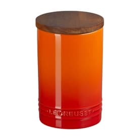 Stoneware Storage Jar With Wooden Lid 770ml