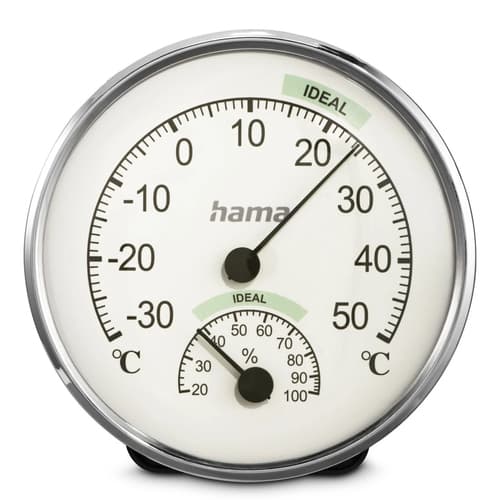 HAMA - CHIOS THERM/HYGROMETER SIL/WHT