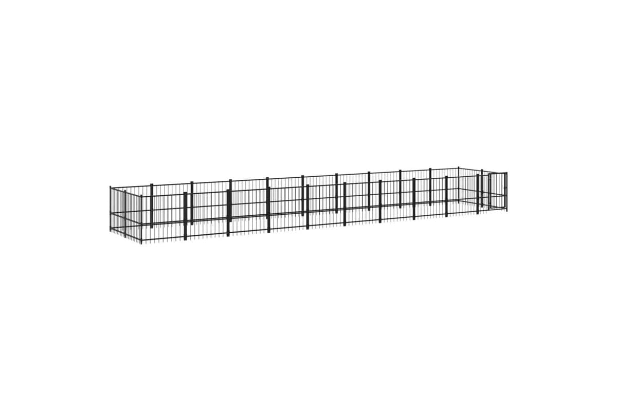 Vidaxl 3124606 Outdoor Dog Kennel Steel 18.77 M2