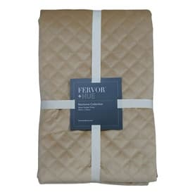 Velvet Quilted Throw Caramel