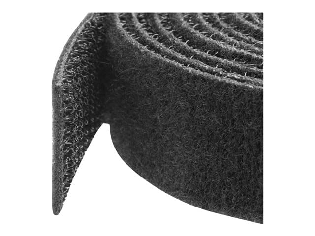 STARTECH.COM - Startech 50ft. Hook and Loop Roll - Cut-to-Size Reusable Cable Ties - Bulk Industrial Wire Fastener Tape - Adjustable Fabric Wraps - Black (HKLP50) - cable tie roll