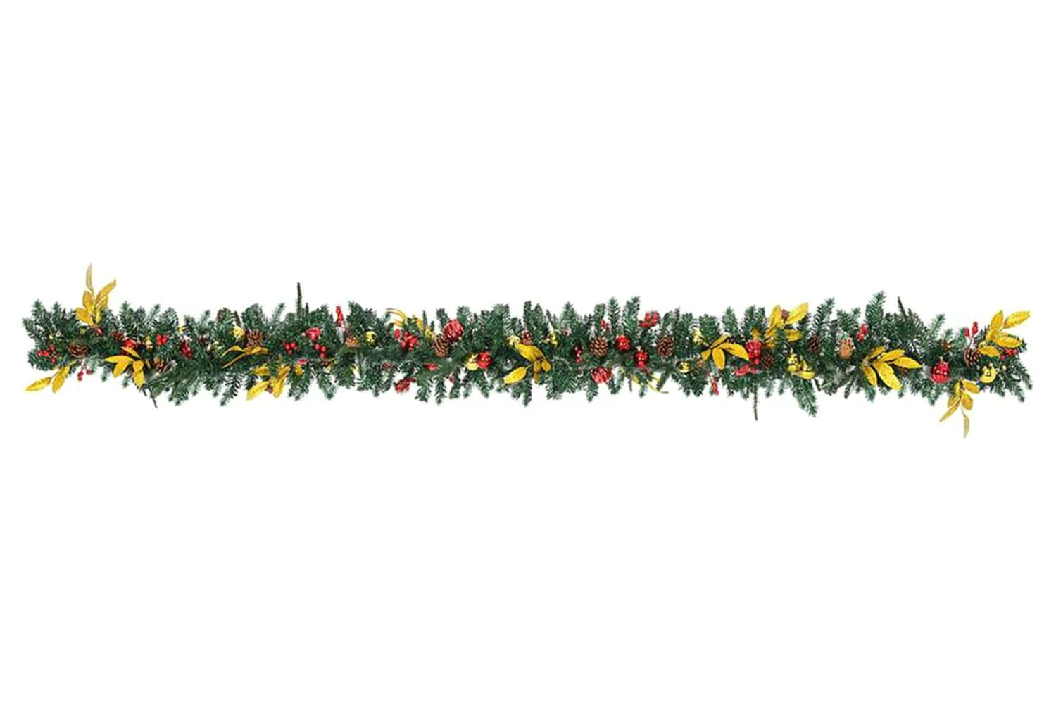Homcom | Non-lit Decorated Christmas Garland | 270 cm