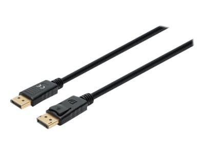 MANHATTAN - DisplayPort 1.4 Cable, 8K@60hz, 3m, PVC Cable, Male to Male, With Latches, Fully Shielded, Black, Lifetime Warranty, Polybag - DisplayPort cable - DisplayPort to DisplayPort - 3 m