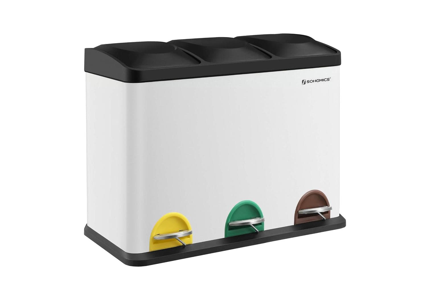 Songmics Kitchen Waste Bin | Waste Separation System | Stainless Steel | 45 Litres