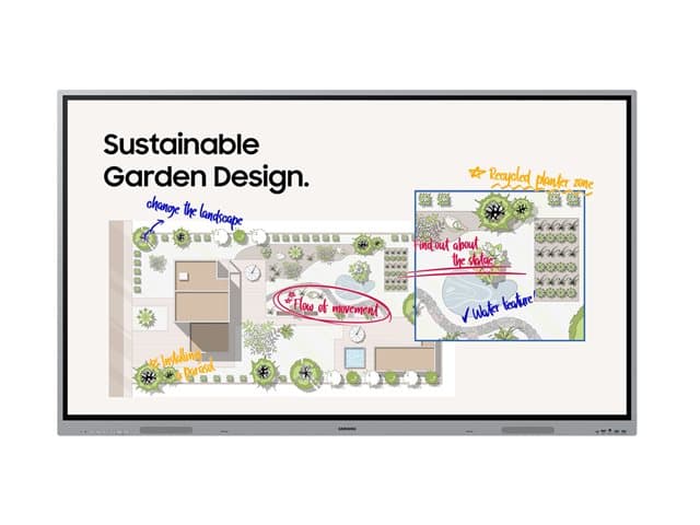 SAMSUNG - Interactive Display WE86FX WEFX Series - 86" LED-backlit LCD display - 4K - for education / business