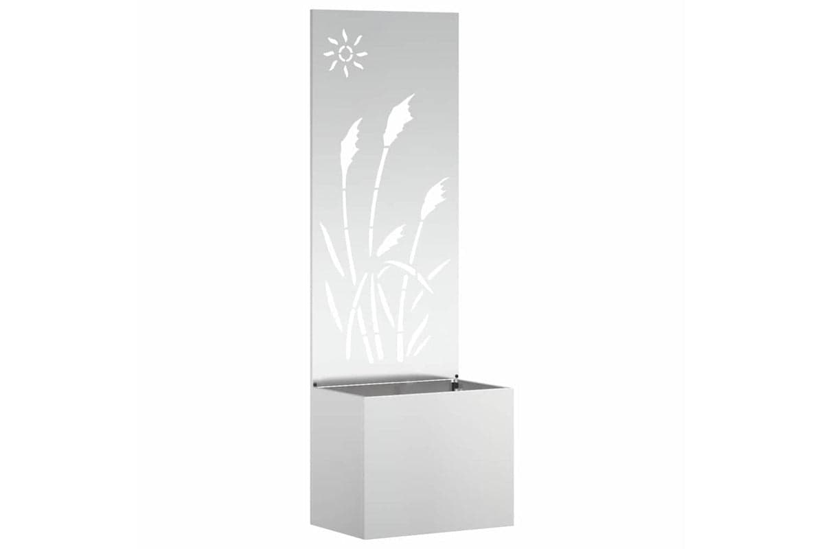 Garden Privacy Screen Silver 50 X 140 Cm Galvanised Steel