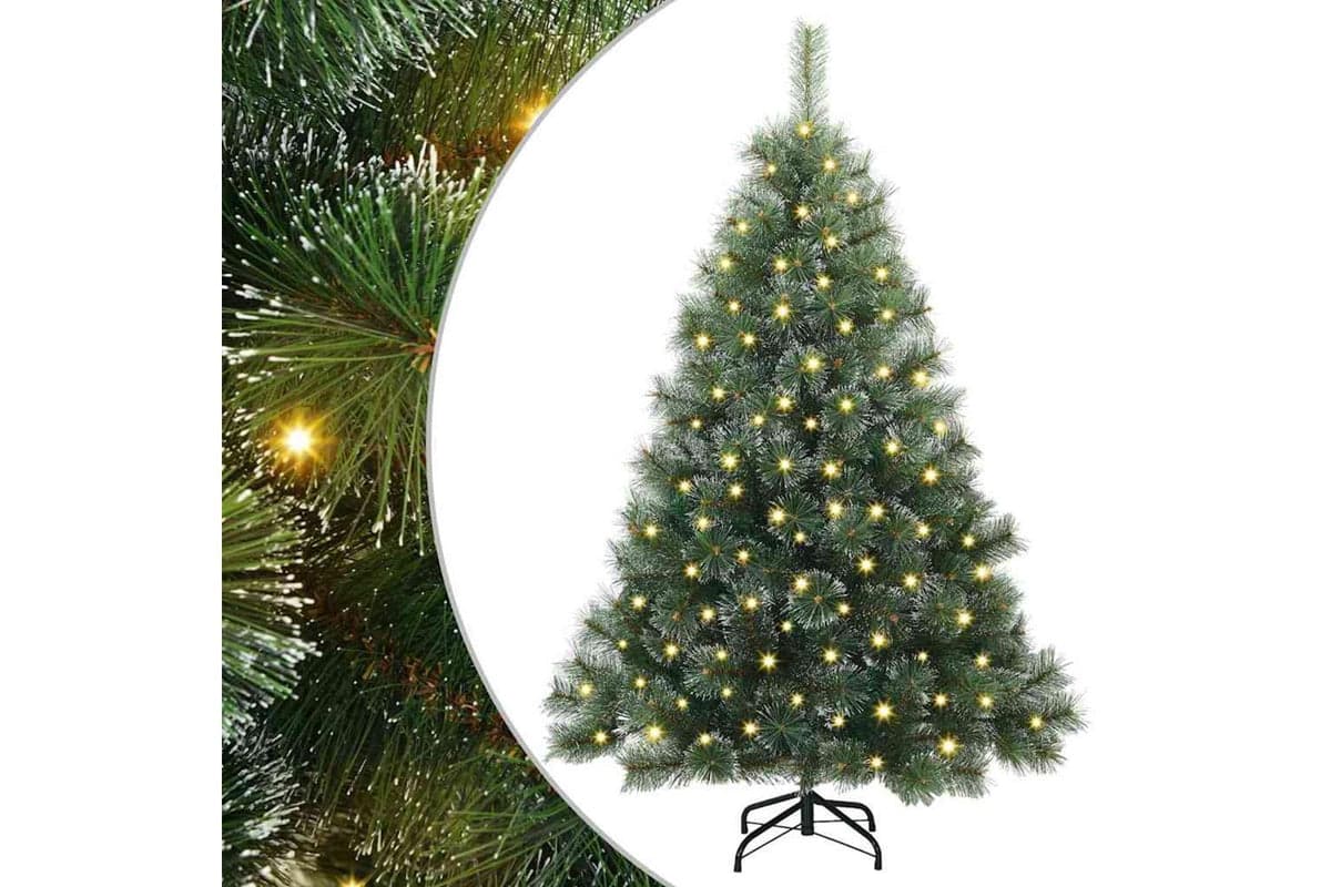 Vidaxl Artificial Christmas Tree With 150 Leds Green 150 Cm Pe And Pvc