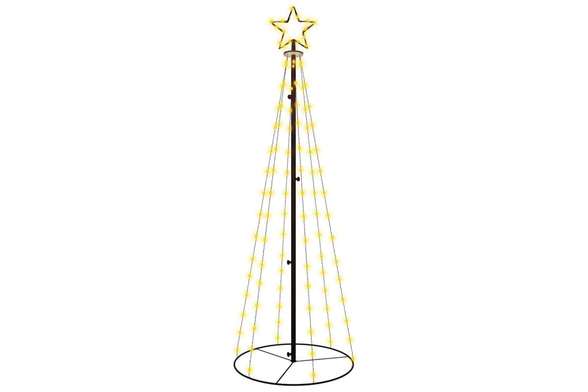 Vidaxl Christmas Cone Tree Warm White 108 Leds 70x180 Cm