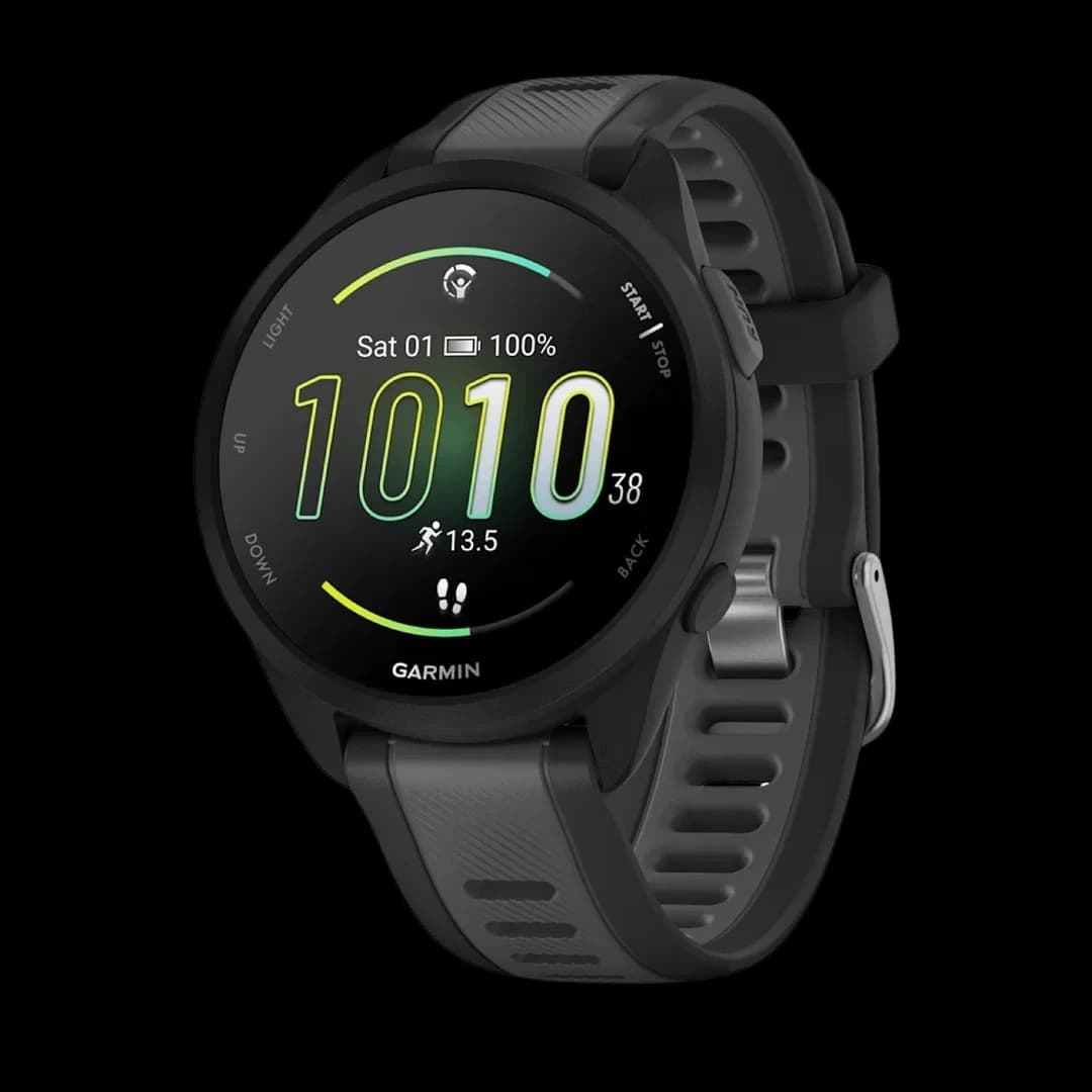 Garmin Forerunner 165 Music Smartwatch | Black & Slate Grey