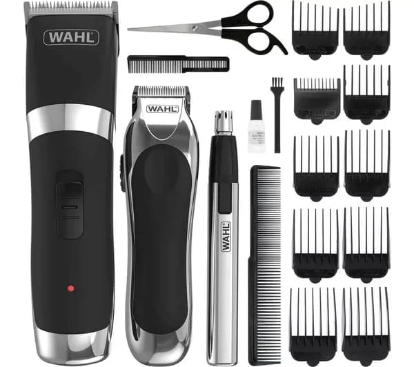 WAHL 9655-1617 Hair Clipper & Trimmer Kit - Black & Silver