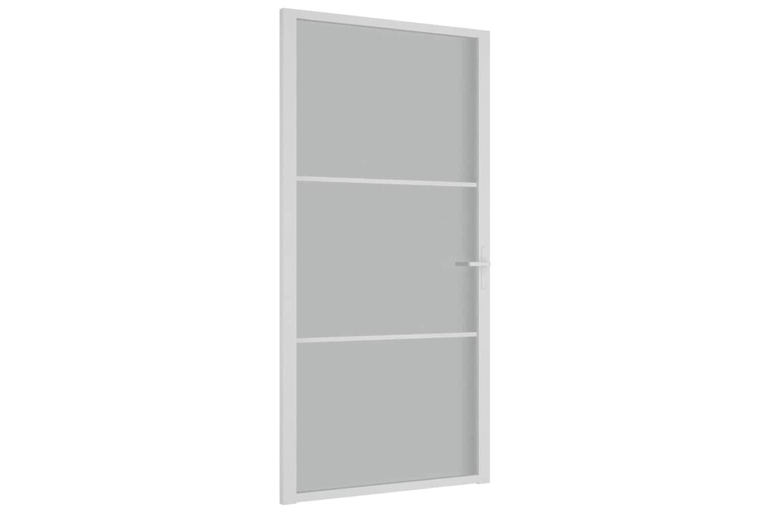 vidaXL 350579 Interior Door 102.5x201.5cm White Matt Glass And Aluminium