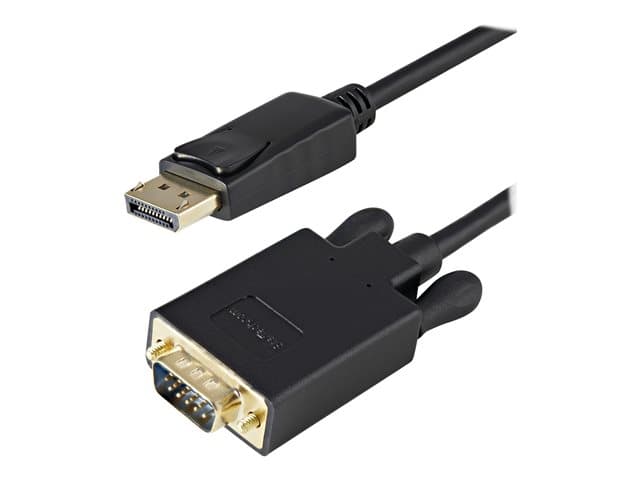 STARTECH.COM - StarTech 3ft DisplayPort to VGA Adapter Cable - 1920x1200 - Active DisplayPort (DP) Computer or Laptop to VGA Monitor or TV Display (DP2VGAMM3B) - video adapter cable - DisplayPort to HD-15 (VGA) - 1 m
